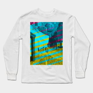 Café Terrace at Night by Van Gogh (Remix by SABRE) Long Sleeve T-Shirt